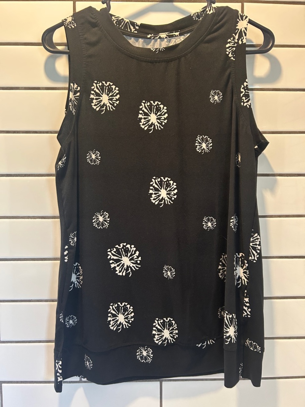Black and White Floral Tank Top
